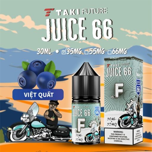 Taki Juice 66 - Blueberry ( Việt quất ) Salt Nic 30ML - 35MG