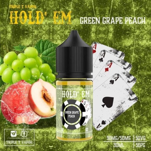 HOLD'EM GREEN GRAPE PEACH ( Nho xanh Đào lạnh ) 30ML - 30MG