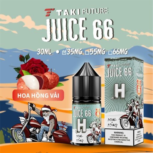 Taki Juice 66 - Rose Lychee ( Hoa hồng, vải ) Salt Nic 30ML - 35MG