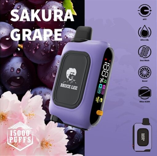 Juice Park Bruce Lee 15000 puffs - Sakura Grape ( Nho ) 5%MG