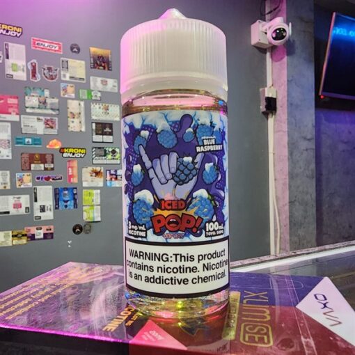Iced Pop - Freebase - Blue Raspberry ( Mâm Xôi ) 100ML- 3MG