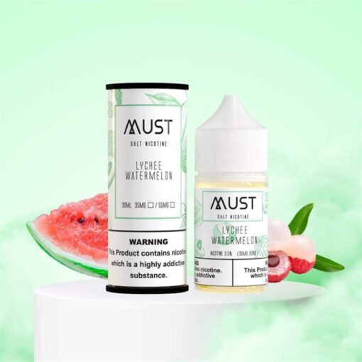 Must Lychee Watermelon - Vải dưa hấu lạnh (salt) (30ml) - 55MG