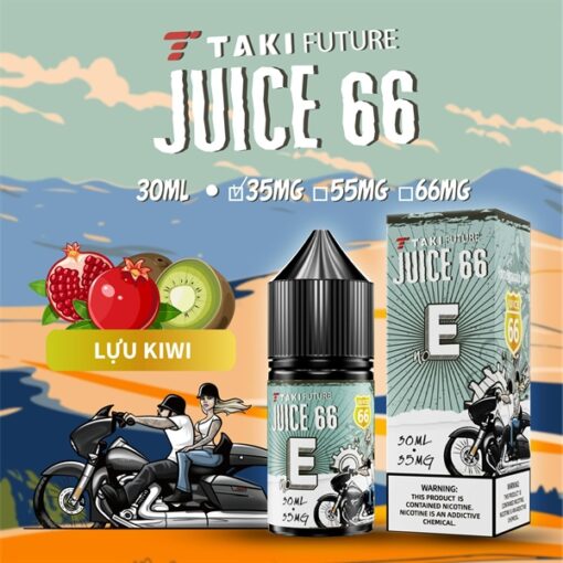 Taki Juice 66 - Pomegranate Kiwi ( Lựu Kiwi ) Salt Nic 30ML - 35MG