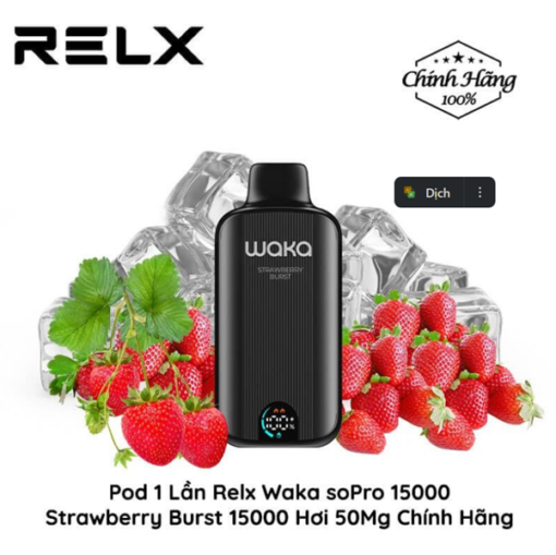 Waka soPro PA15000 15000 Hơi- Strawberry Burst ( Dâu) 3%MG