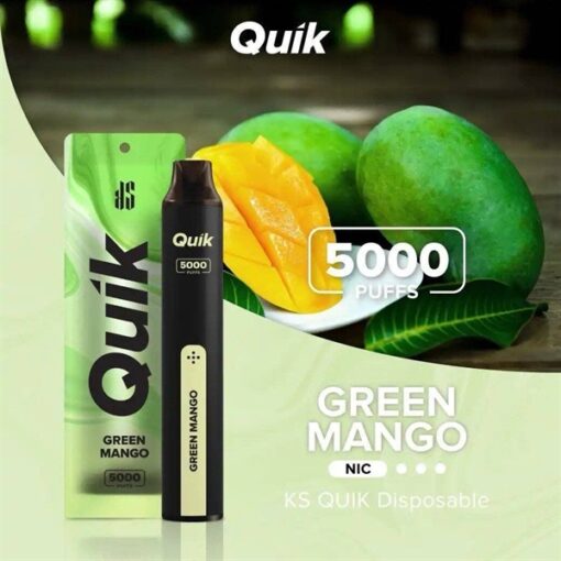 Quik 5000 Hơi Pod 1 Lần - Green Mango ( Xoài Xanh ) 3%mg