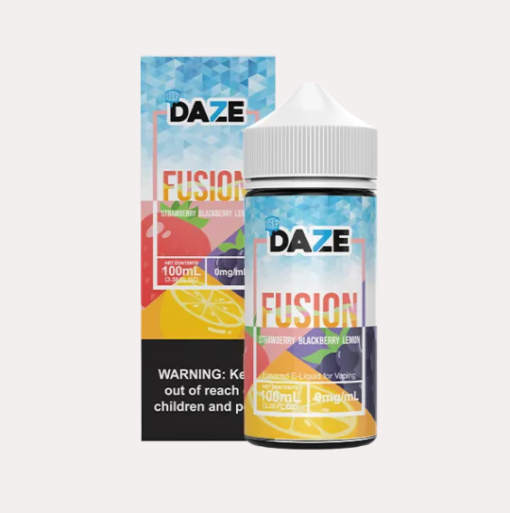 7 DAZE FUSION Strawberry Blackberry LemonICED (Dâu Nho Đen Chanh Vàng Lạnh) 100ML - 3MG