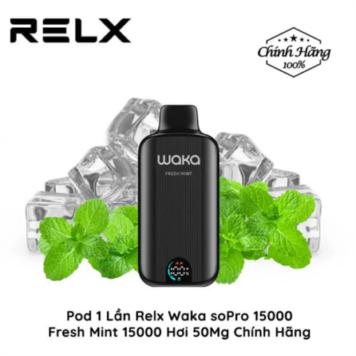 Waka soPro PA15000 15000 Hơi- Fresh Mint ( Bạc Hà ) 3%MG