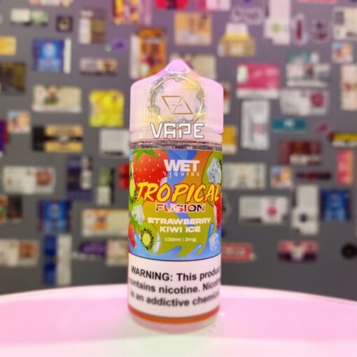 WET TROPICAL FUSION 100ML - Strawberry Kiwi Ice - Dâu Kiwi Lạnh - 6MG