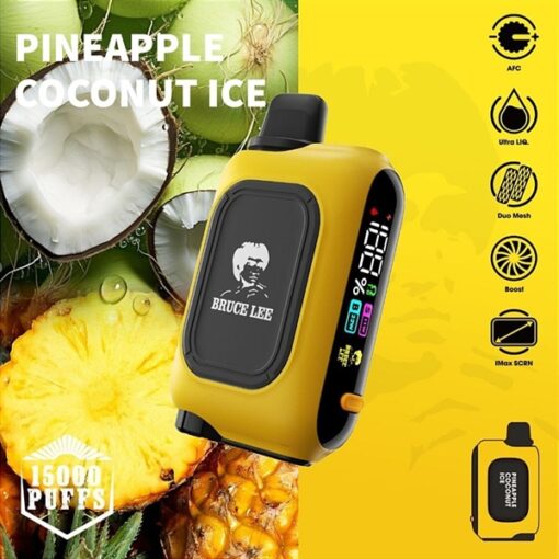 Juice Park Bruce Lee 15000 puffs - Pineapple Coconut Ice ( Dứa Dừa Lạnh ) 5%MG