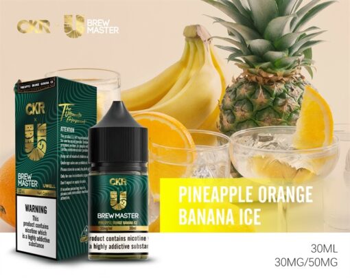 Uwell Brew Master - Pinapple orange banana ice ( Chuối mix cam,dứa kết hợp rượu Rum ) 30ML - 30MG