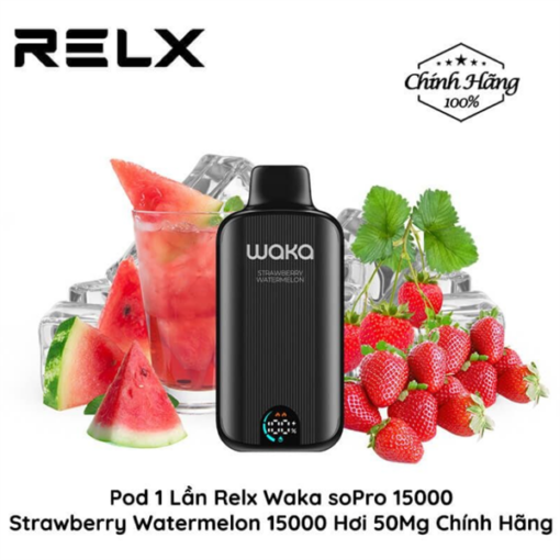 Waka soPro PA15000 15000 Hơi- Strawberry Watermelon ( Dâu, Dưa Hấu ) 3%MG