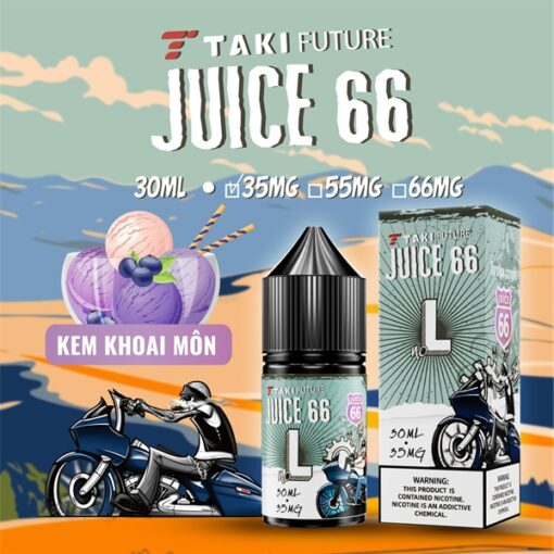 Taki Juice 66 - Taro Ice Cream ( Kem khoai môn ) Salt Nic 30ML - 35MG