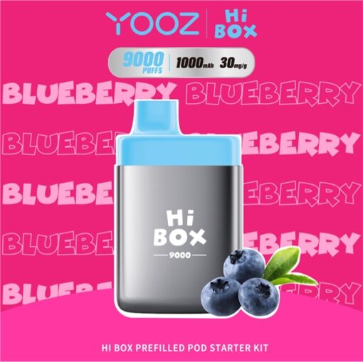 YOOZ HI BOX Starter Kit - Blueberry ( việt quất ) 9000 Puffs - 30MG