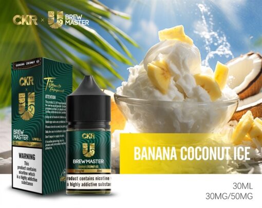 Uwell Brew Master - Banana coconut ice ( Kem chuối dừa ) 30ML - 50MG