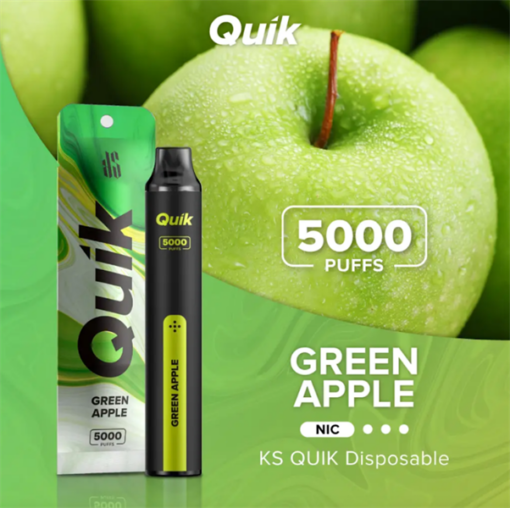 Quik 5000 Hơi Pod 1 Lần - Green apple ( Táo xanh ) 3%mg