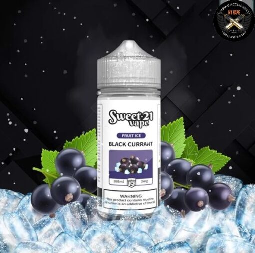 Sweet 21 Vape Fruit Ice - Black Currant 100ML - Mâm Xôi Nho Đen Lạnh - 6MG