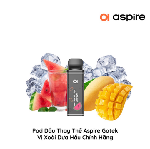 Pod Dầu Thay Thế Aspire Gotek X S- Watermelon Mango Ice - Xoài Dưa Hấu - 30MG