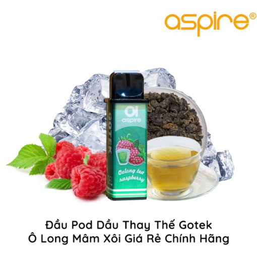 Pod Dầu Thay Thế Aspire Gotek X S -Oolong Tea Raspberry - Trà Ô Long Mâm Xôi Lạnh - 30MG