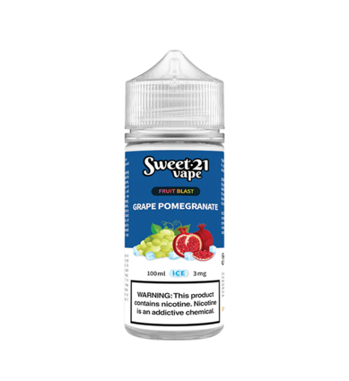 Sweet 21 Vape Fruit Blast - Grape Pomegranate Ice 100ML - Lựu Nho Lạnh - 3MG