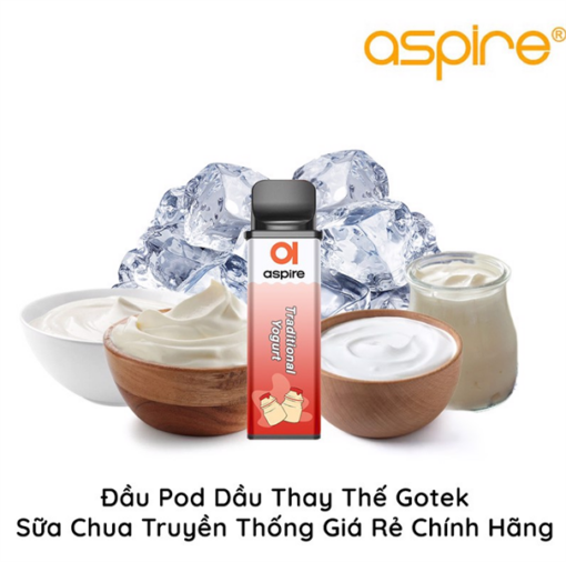 Pod Dầu Thay Thế Aspire Gotek X S -Traditional Yogurt - Sữa Chua Truyền Thống Lạnh - 30MG