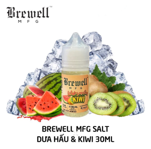 Salt Nic Brewell MFG 30ML - Watermelon Kiwi - Dưa Hấu Kiwi Lạnh - 50MG