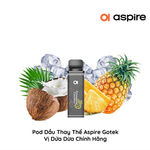 Pod Dầu Thay Thế Aspire Gotek X S - Pineapple Coconut Ice - Dứa Dừa - 50MG