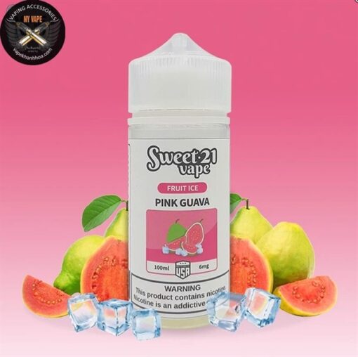 Sweet 21 Vape Fruit Ice - Pink Guava 100ML - Ổi Lạnh - 3MG