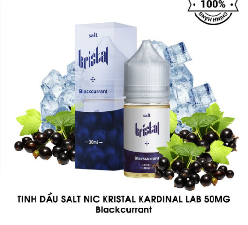 Salt Nic Malay - Kardinal Kristal 30ML - BlackCurrant - Nho Đen Lạnh - 50MG