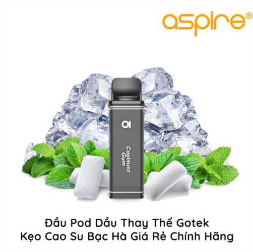 Pod Dầu Thay Thế Aspire Gotek X S - Cool Mint Gum - Kẹo Gum Bạc Hà - 30MG