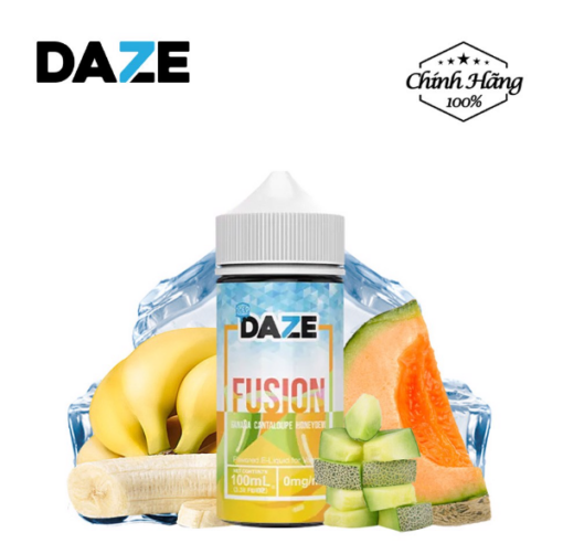 DAZE Fusion 100ML - Banana Cantaloupe Honeydew - Chuối Dưa Gang Mật Ong - 6MG