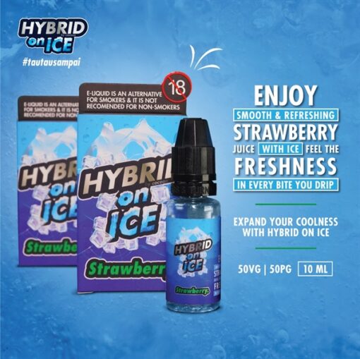 Salt Nic Malay - Hybrid On Ice 15ML - Strawberry - Dâu Tây Lạnh - 20MG