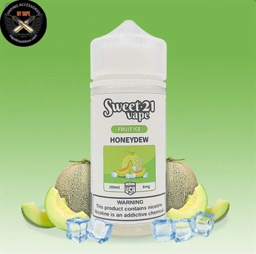 Sweet 21 Vape Fruit Ice - Honeydew 100ML - Dưa Gang Lạnh - 3MG