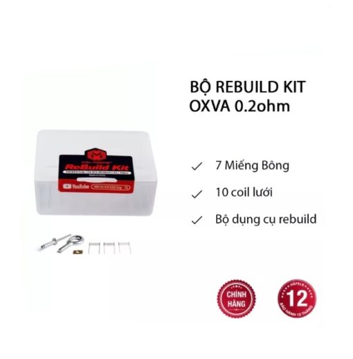 Bộ Rebuild Kit OXVA Unicoil 0.2ohm - Rebuild occ 0.2 cho OXVA Unicoil - Hàng chính hãng Hàng chính hãng Đã sẵn bông Premium rebuild
