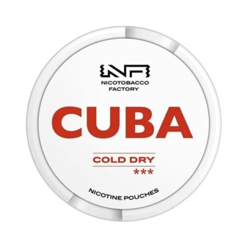 CUBA Nicotine Pouches Cold Dry ( Bạc Hà ) Slim 16mg/pouch(24.6mg/g)