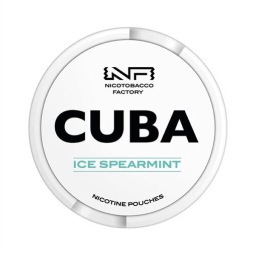 CUBA Nicotine Pouches Ice Spearmint ( Kẹo Gum Bạc Hà Lạnh ) Slim Medium 16mg/pouch(24.6mg/g)